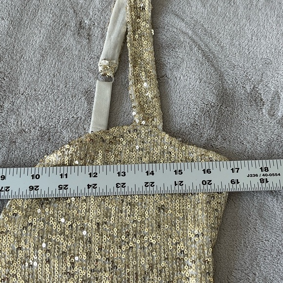 Intimately Free People Sparks Fly Bodysuit Gold Size Large Sequin Metallic NWT - Picture 12 of 12